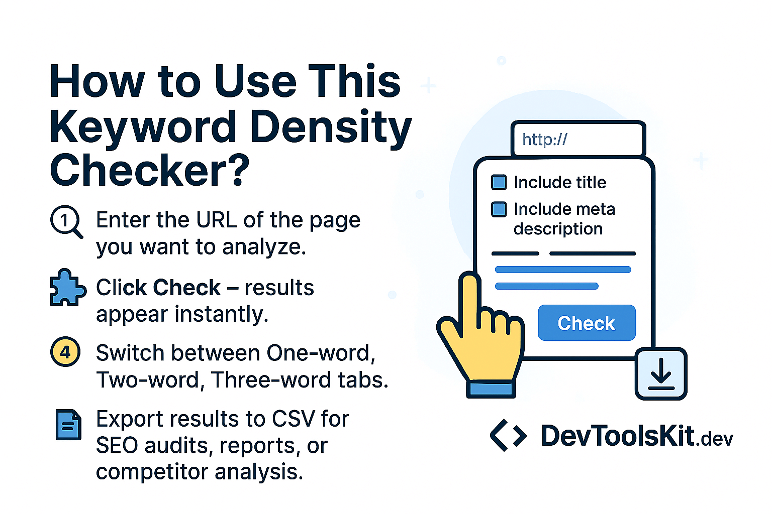 How to use keyword density checker